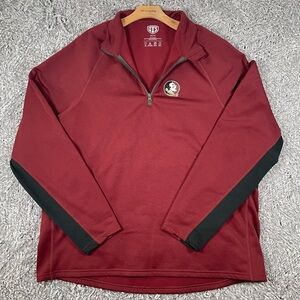 FSU FLORIDA STATE SEMINOLES 1/4 ZIP SWEATSHIRT MEN’S XXL NCAA RED COLLEGIATE